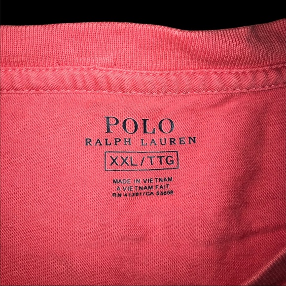 POLO RALPH LAUREN LIGHT RED SHIRT XXL - Picture 3 of 3